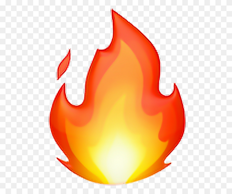 Fire Emoji Fire Flame Emoji Emoticon Iphone Iphonee - Flame Emoji PNG ...